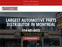 Tablet Screenshot of herculesautoparts.ca